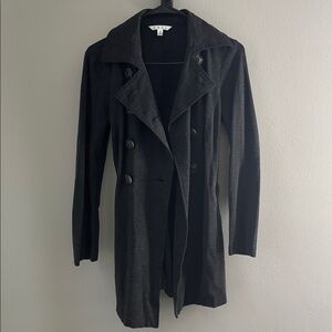 CAbi Women's Charcoal Double-Breasted Trench Coat